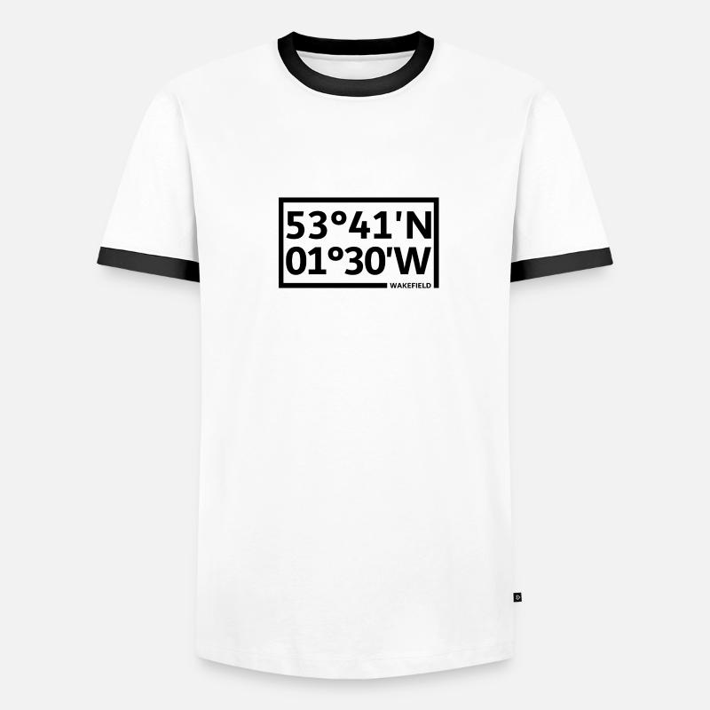 Wakefield coordinates - Men's Ringer Shirt - white/black