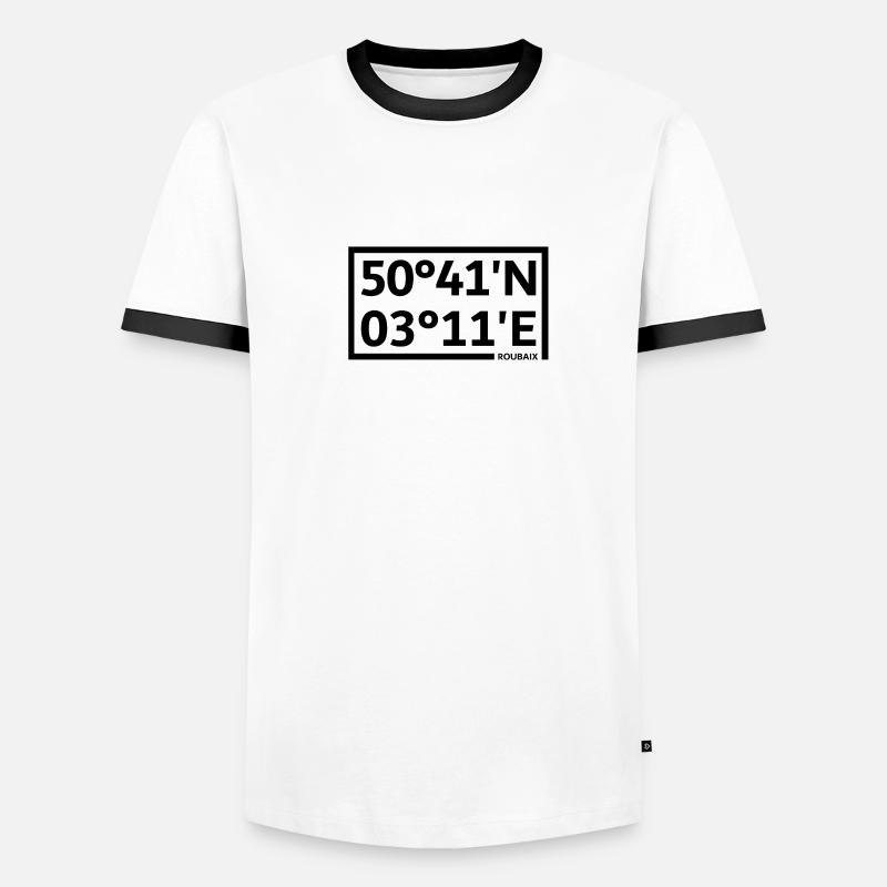 Roubaix coordinates - Men's Ringer Shirt - white/black