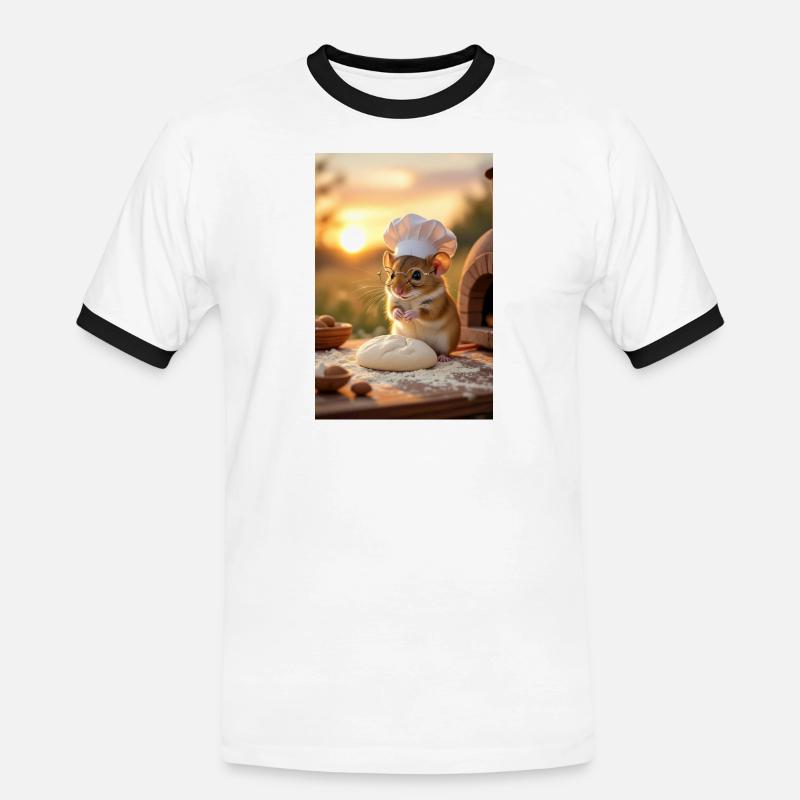 Creative Chef Mouse for Kitchen - Men's Ringer Shirt - white/black