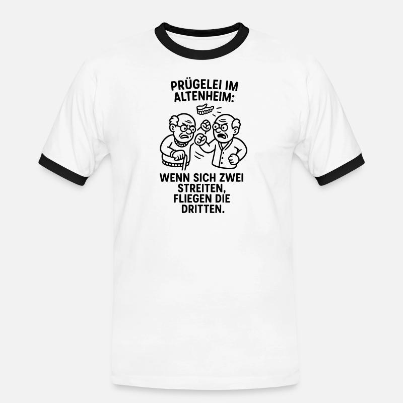 Third Fly Brawl Brawl Quarrel - Men's Ringer Shirt - white/black