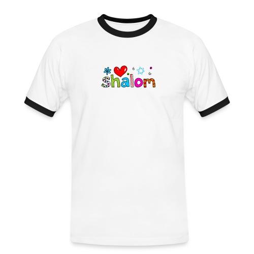 Shalom II - Männer Kontrast-T-Shirt