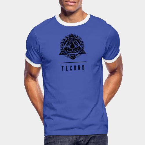 the EYE of TECHNO - Männer Kontrast-T-Shirt
