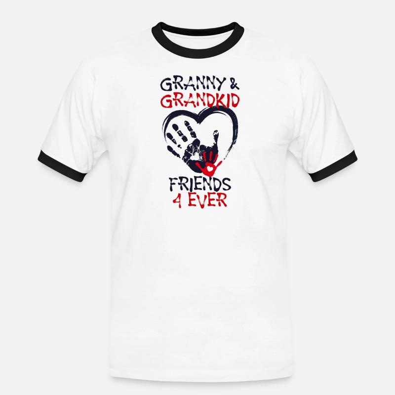 Enkelkind Großmutter Oma Statement Seniorin - Männer Kontrast-T-Shirt - Weiß/Schwarz