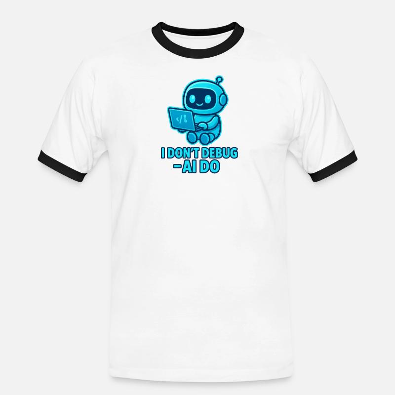 AI Debug: AI takes over debugging - Men's Ringer Shirt - white/black