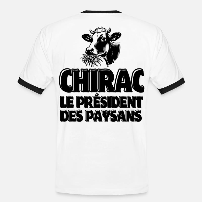 Bauer, Bauer, Bauer, Bauer - Männer Kontrast-T-Shirt - Weiß/Schwarz