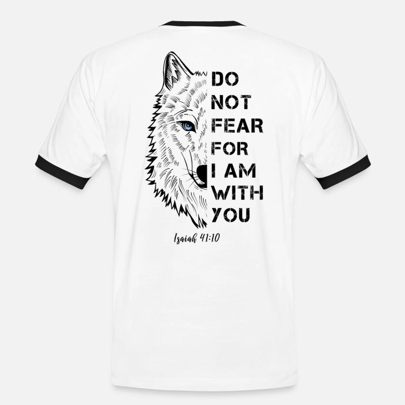 Religious quote - Men's Ringer Shirt - white/black