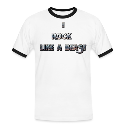 ROCK LIKE A BEASTLogo01 - Kontrast-T-shirt herr
