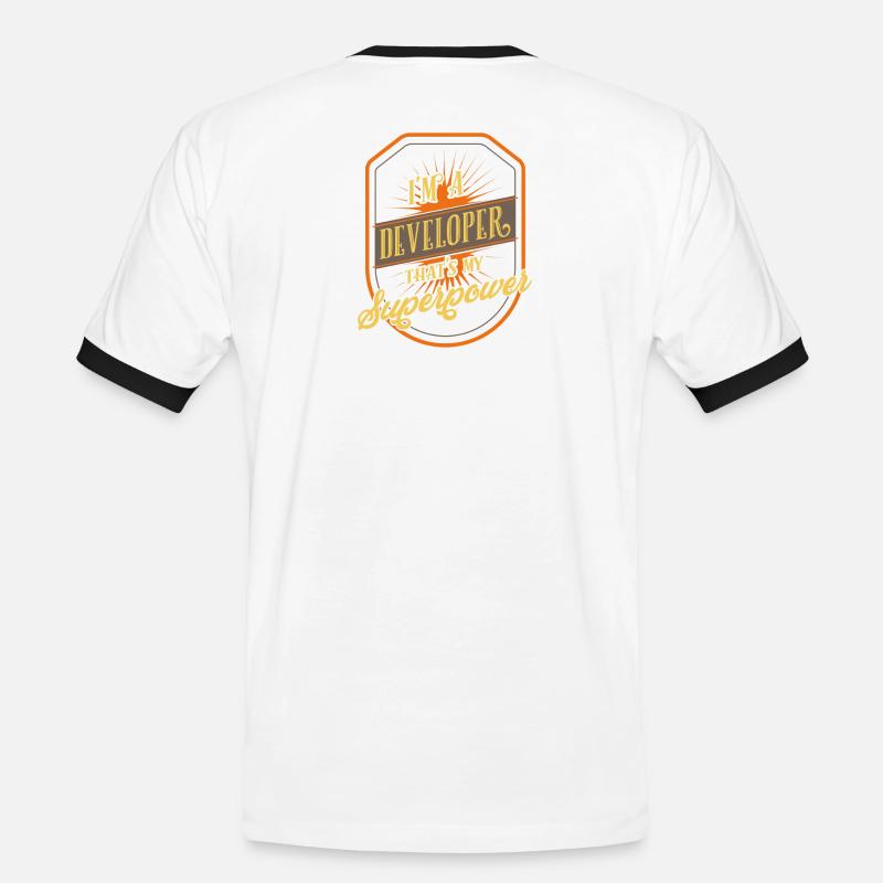 developer - Men's Ringer Shirt - white/black