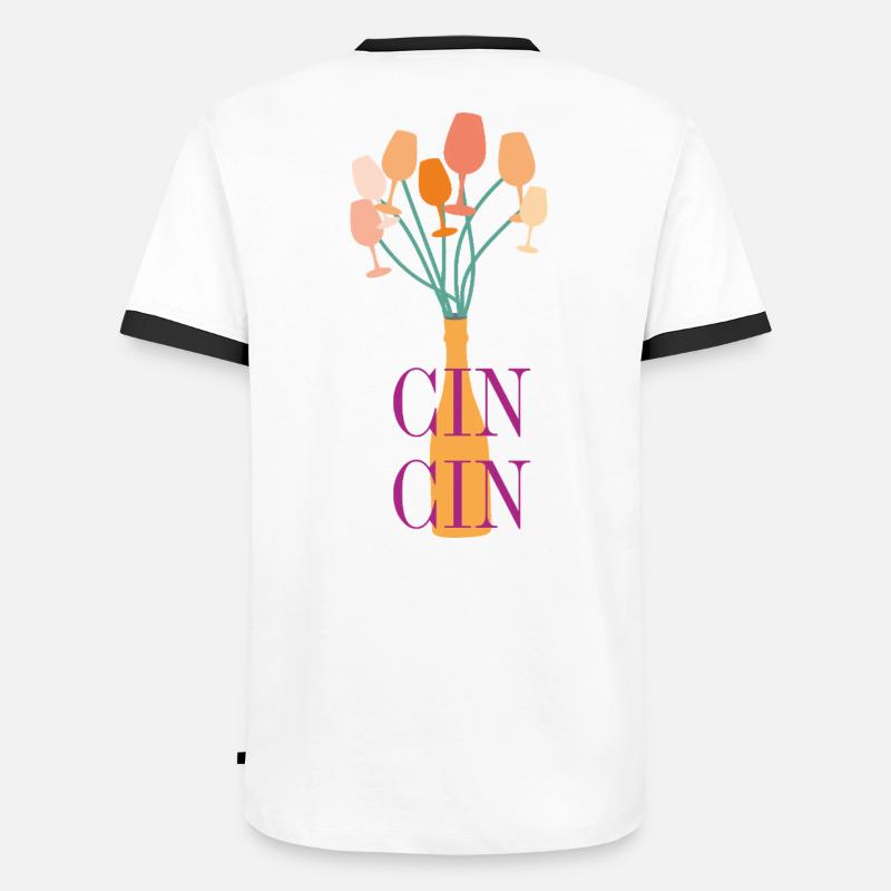 Aperitif Typography - Men's Ringer Shirt - white/black