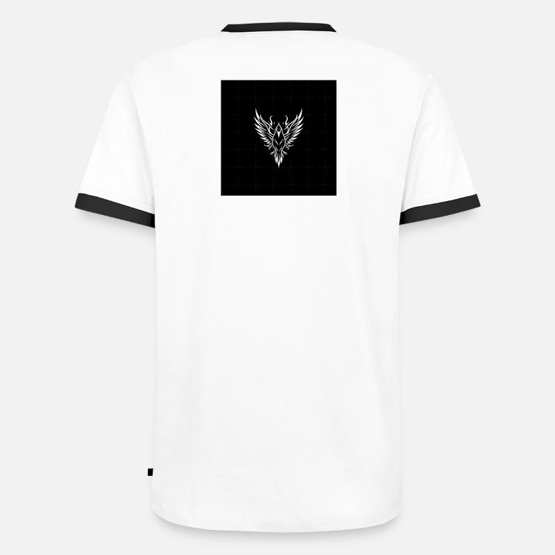 Black Eagle - Men's Ringer Shirt - white/black