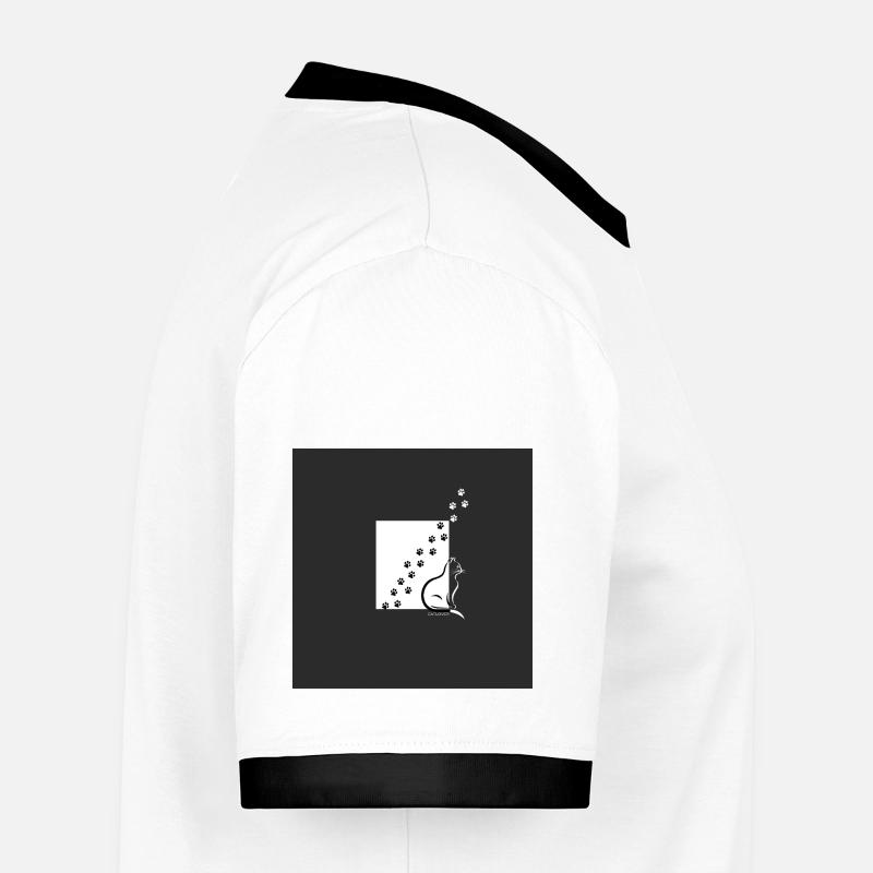 Silhouette du chat Paw Path T-shirt contrasté Homme