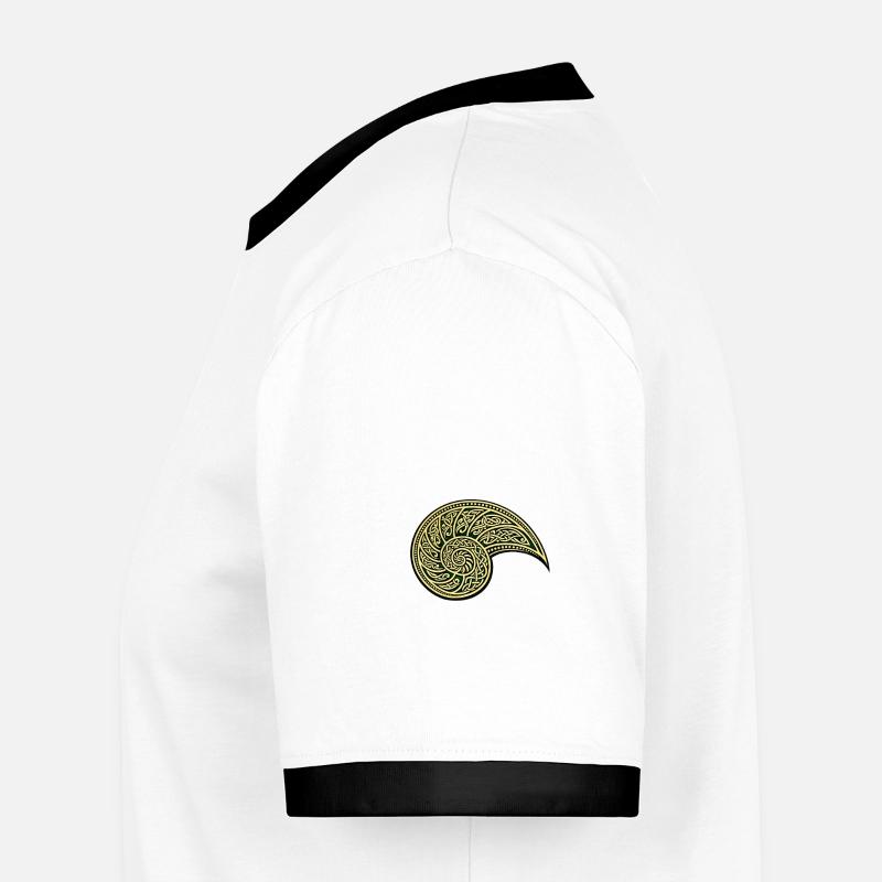 Nautile celtique or et vert T-shirt contrasté Homme