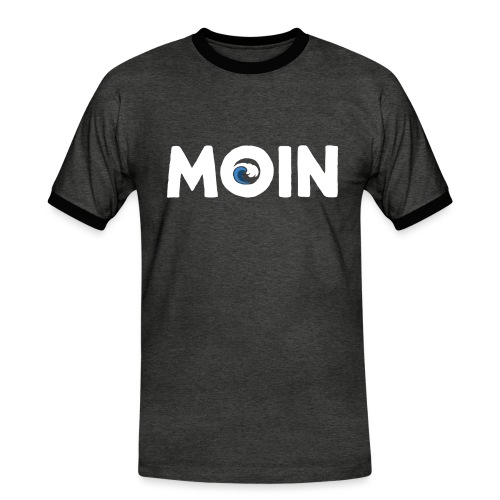 Moin mit Welle - Männer Kontrast-T-Shirt