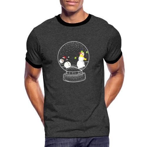 Schneeballschlacht - Männer Kontrast-T-Shirt