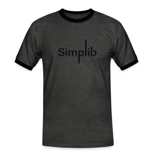 Logo-Simplib-ok - Koszulka męska z kontrastowymi wstawkami