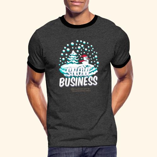 Schneemann Snow Business - Männer Kontrast-T-Shirt