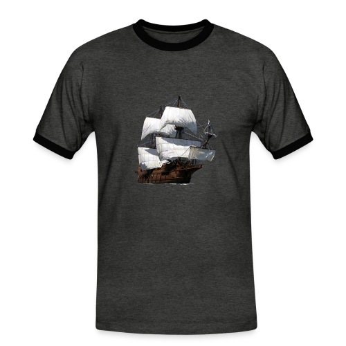 Segelschiff - Männer Kontrast-T-Shirt