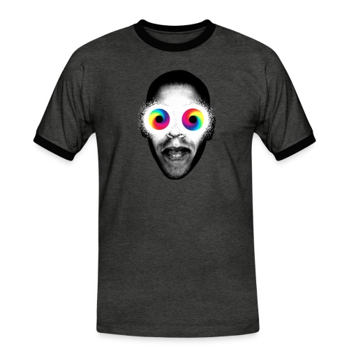 Psykedeliska ögon - Kontrast-T-shirt herr