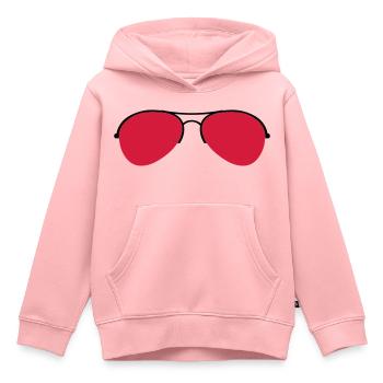 Die Flieger Brille - Kinder Premium Organic Hoodie - Rosa - Vorne - AI Model Kid Female (0cm)