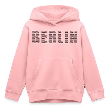 Berlin line font - Kids Premium Organic Hoodie - rose - Front - AI Model Kid Female (0cm)