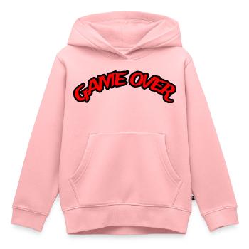 GAME OVER - Kinder Premium Organic Hoodie - Rosa - Vorne - AI Model Kid Female (0cm)