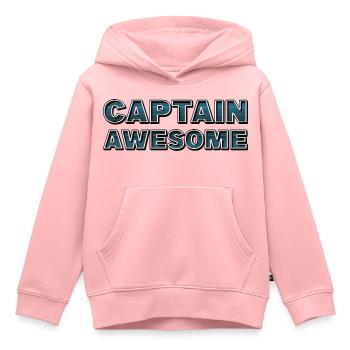 CAPTAIN AWESOME - Kinder Premium Organic Hoodie - Rosa - Vorne - AI Model Kid Female (0cm)