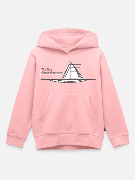 Sea Geometry Segelboot - Kinder Premium Organic Hoodie - Rosa