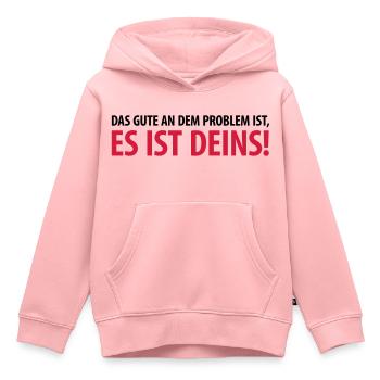 Gut, das Problem ist Deins Aufgabe Herausforderung - Kinder Premium Organic Hoodie - Rosa - Vorne - AI Model Kid Female (0cm)
