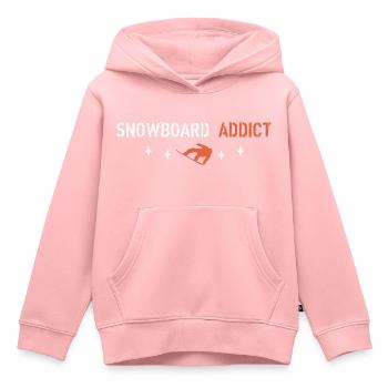 Snowboard-Süchtiger - Kinder Premium Organic Hoodie - Rosa - Vorne - AI Model Kid Female (0cm)