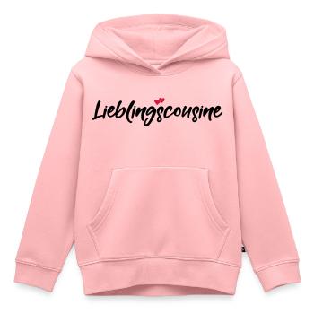 Lieblingscousine beste Cousine Spruch Geschenk - Kinder Premium Organic Hoodie - Rosa - Vorne - AI Model Kid Female (0cm)