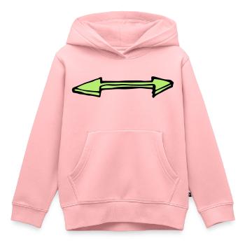 Grüner Doppelpfeil links und rechts - Kinder Premium Organic Hoodie - Rosa - Vorne - AI Model Kid Female (0cm)
