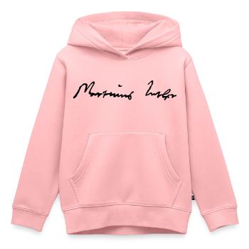 Signature Martin Luther - Sweat Premium à capuche enfant bio - rose - Devant - AI Model Kid Female (0cm)
