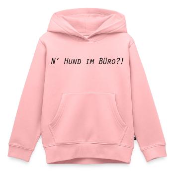 Hund im Büro - Kinder Premium Organic Hoodie - Rosa - Vorne - AI Model Kid Female (0cm)