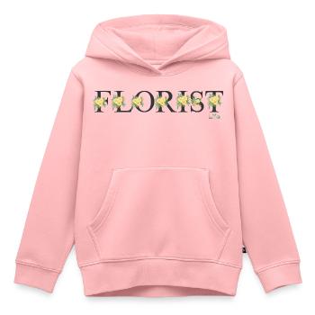 Florist Schriftzug Florist Geschenk Tshirt - Kinder Premium Organic Hoodie - Rosa - Vorne - AI Model Kid Female (0cm)