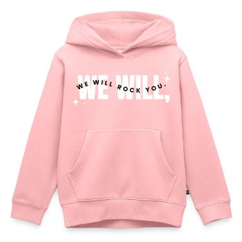 Wir rocken dich - Rockmusik - Kinder Premium Organic Hoodie - Rosa - Vorne - AI Model Kid Female (0cm)