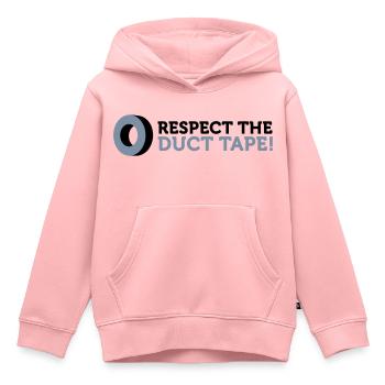 Respecter la Duct Tape! - Sweat Premium à capuche enfant bio - rose - Devant - AI Model Kid Female (0cm)