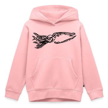 Tintenfisch - Kinder Premium Organic Hoodie - Rosa - Vorne - AI Model Kid Female (0cm)