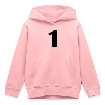 1 - Kinder Premium Organic Hoodie - Rosa - Vorne - AI Model Kid Female (0cm)