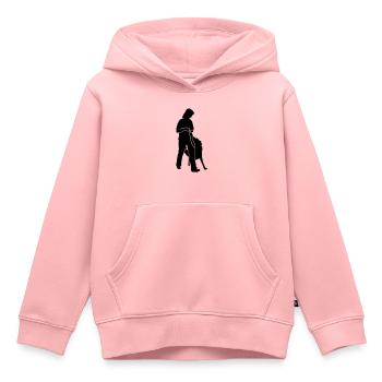 Bei Fuss - Kinder Premium Organic Hoodie - Rosa - Vorne - AI Model Kid Female (0cm)