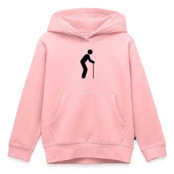 Alte Person - Stock - Kinder Premium Organic Hoodie - Rosa - Vorne - AI Model Kid Female (0cm)