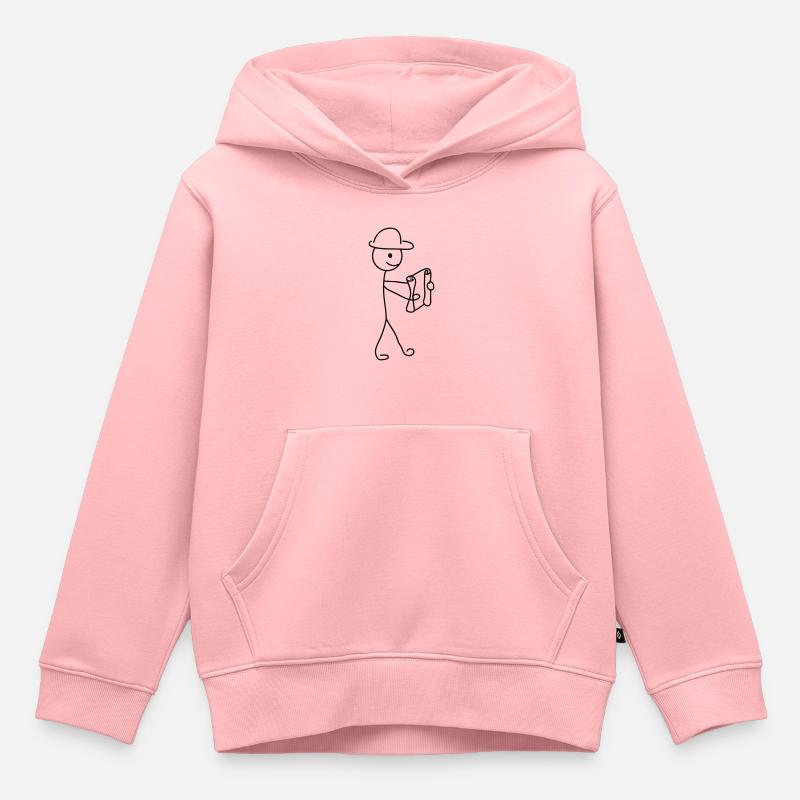 Dessinateur, - Sweat Premium à capuche enfant bio - rose