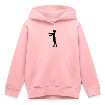 Zombie Frau - Zombie woman - Zombie Mom - Sweat Premium à capuche enfant bio - rose - Devant - AI Model Kid Female (0cm)