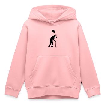 Luftballon und Opa - Kinder Premium Organic Hoodie - Rosa - Vorne - AI Model Kid Female (0cm)