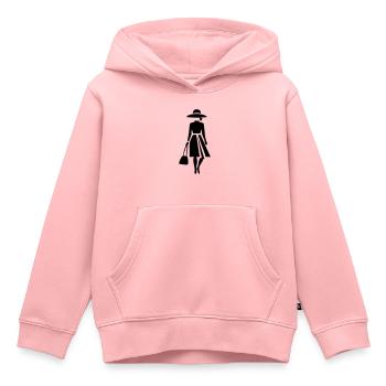 Der Stil einer stilvollen Dame - Kinder Premium Organic Hoodie - Rosa - Vorne - AI Model Kid Female (0cm)