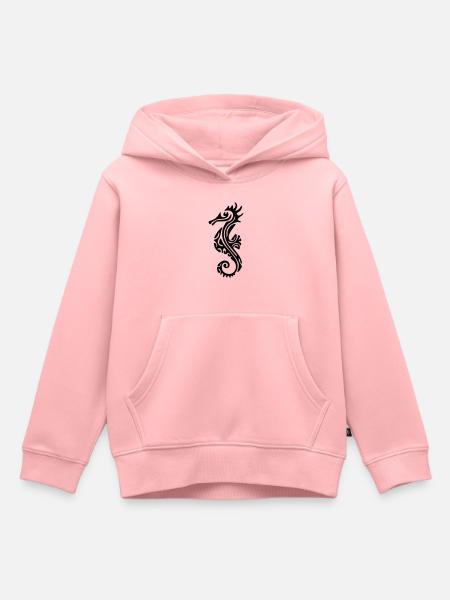 TAHITIAN SEA HORSE (tribal collection) - Kids Premium Organic Hoodie - rose