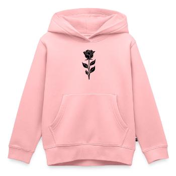 Schlichtes Rosendesign - Kinder Premium Organic Hoodie - Rosa - Vorne - AI Model Kid Female (0cm)