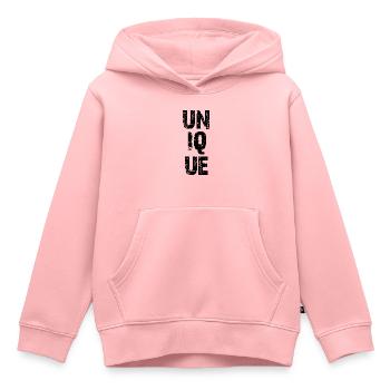 einzigartig - Kinder Premium Organic Hoodie - Rosa - Vorne - AI Model Kid Female (0cm)