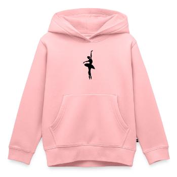 dancer silhouette - Sweat Premium à capuche enfant bio - rose - Devant - AI Model Kid Female (0cm)