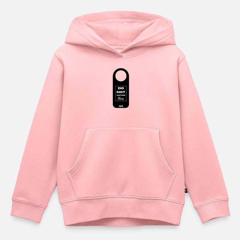 Ne pas déranger - Sweat Premium à capuche enfant bio - rose