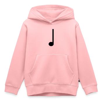 Quarter note music - Kids Premium Organic Hoodie - rose - Front - AI Model Kid Female (0cm)